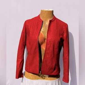 Colleen Lopez Red Leather Coat